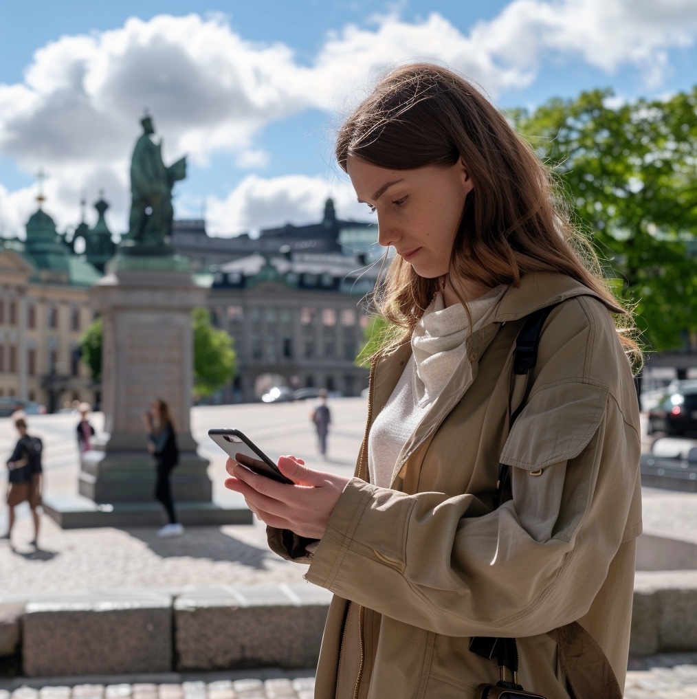 Woman with a mobile phone